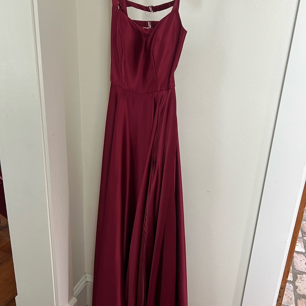 B Darlin Red Spaghetti Strap Prom Dress